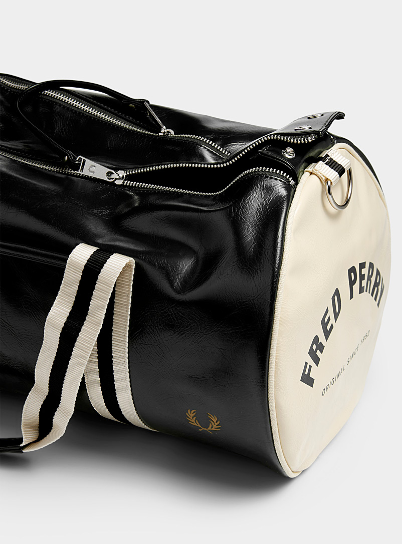 Two-tone faux-leather duffle bag product image 3