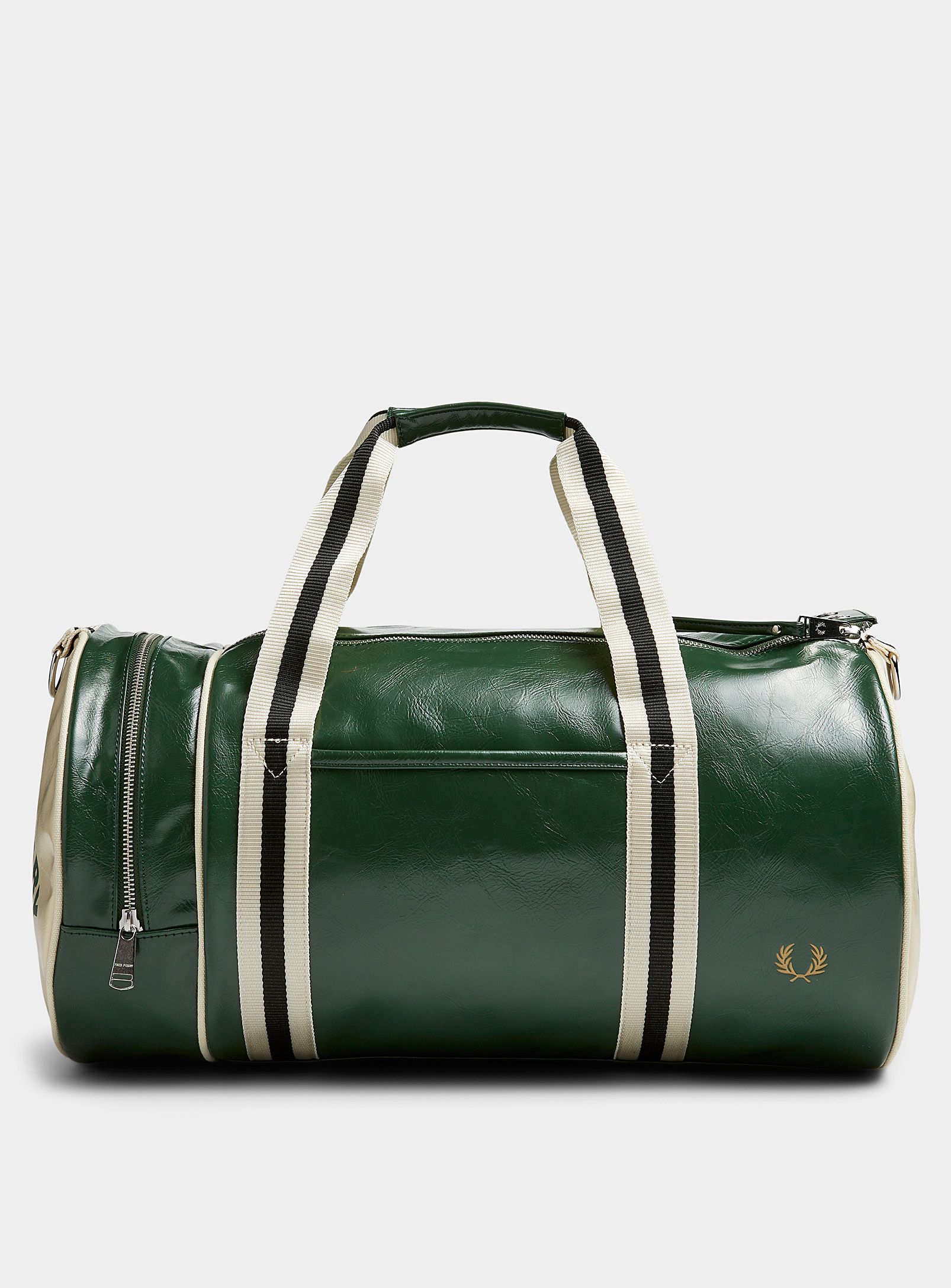 Fred Perry Two-tone Faux-leather Duffle Bag In Green | ModeSens