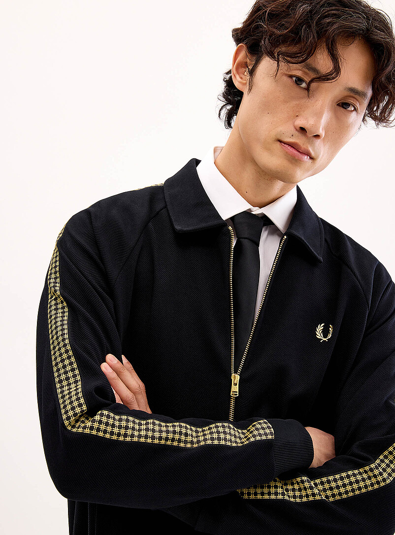 Accent band-appliqué track jacket product image (primary)