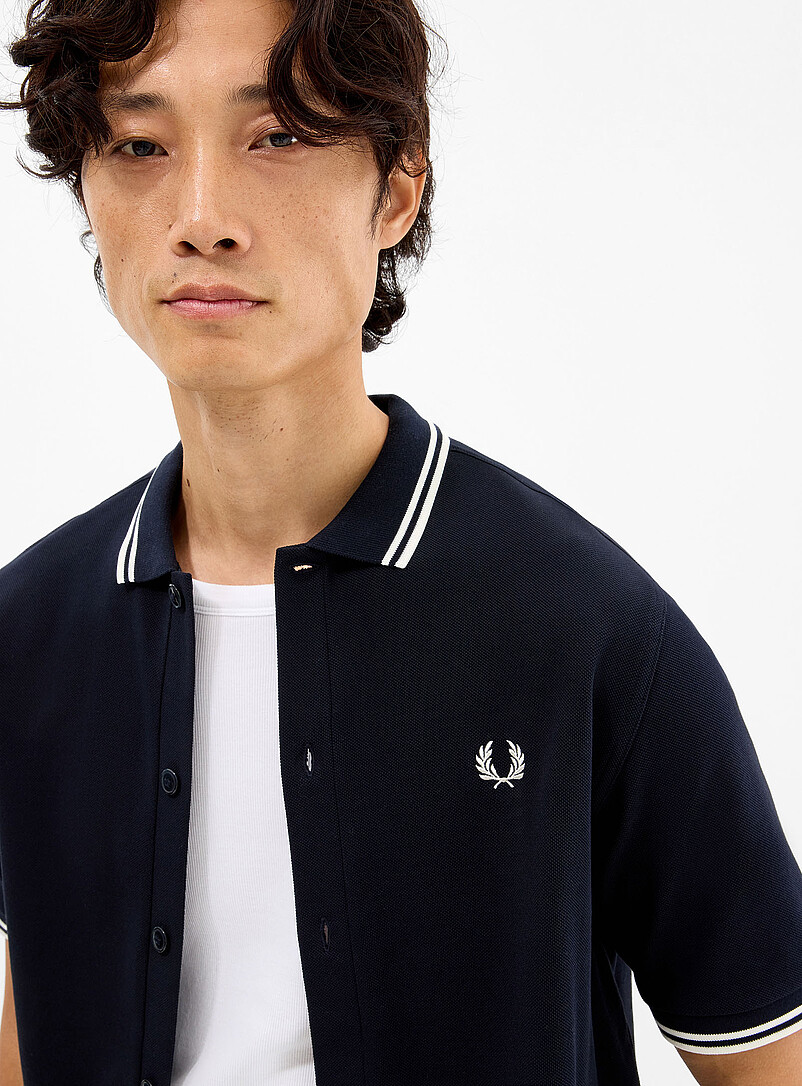 Piqué buttoned polo product image 2