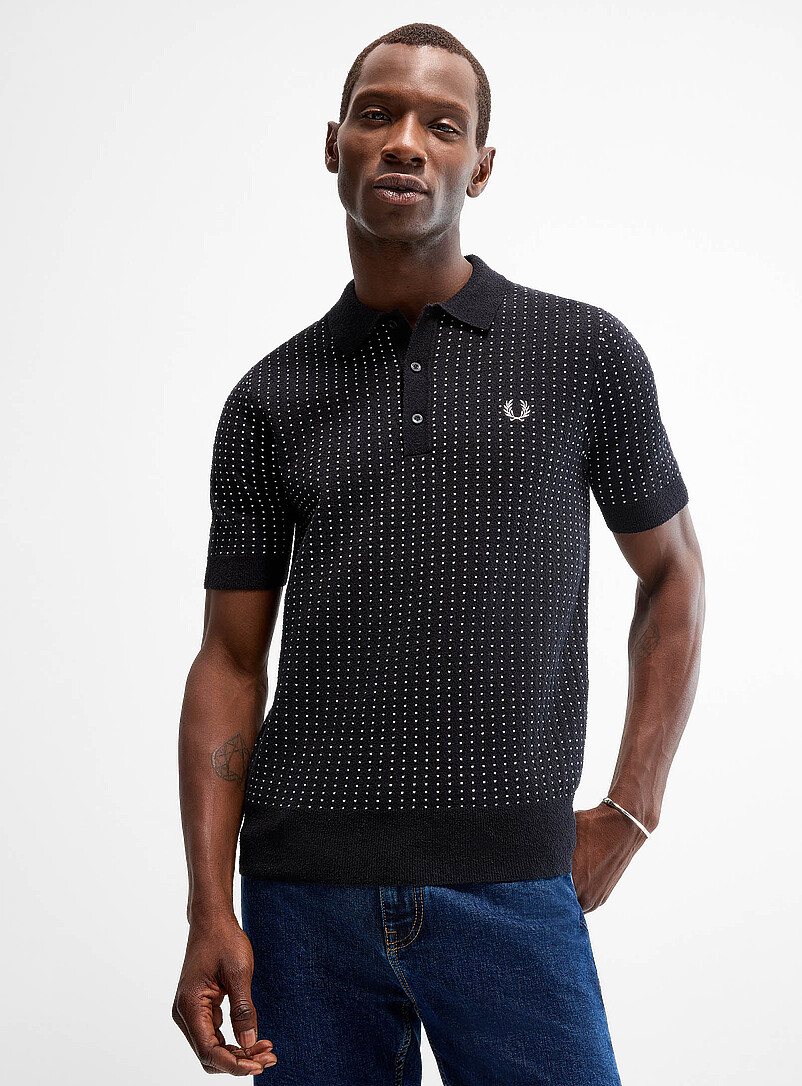Polka dot terry polo product image (primary)