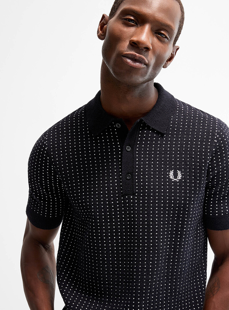 Polka dot terry polo product image 2