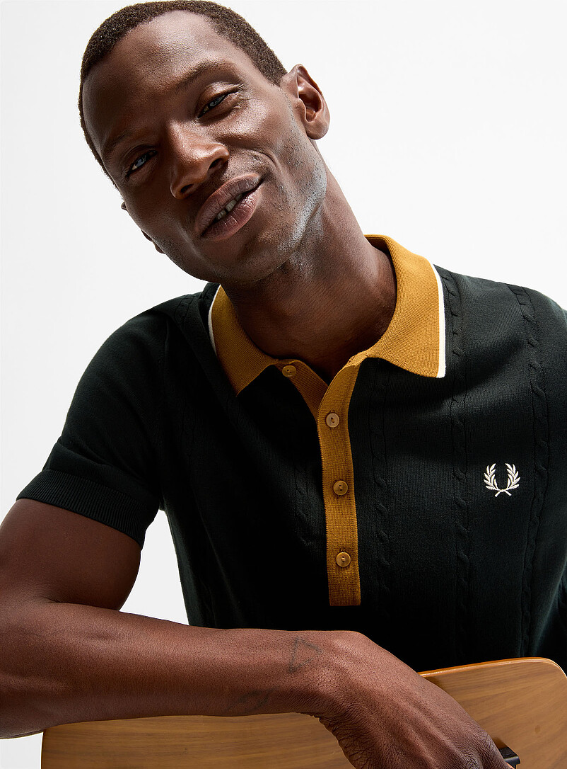Twisted cable two-tone polo product image 2