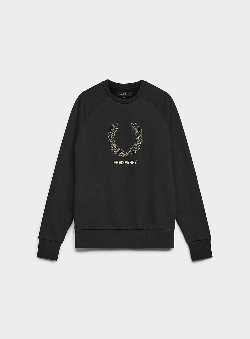 Gold-logo embroidery sweatshirt product image (primary)