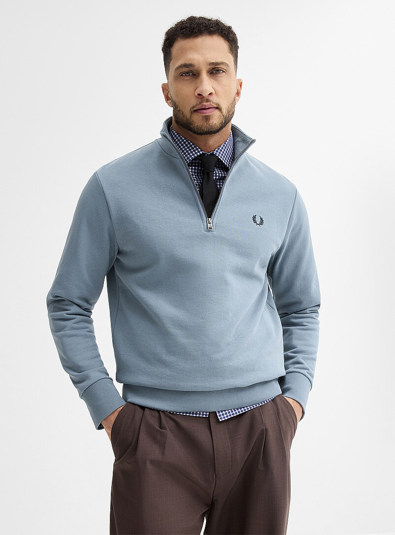Laurel wreath zipped mock-neck sweatshirt product image 2