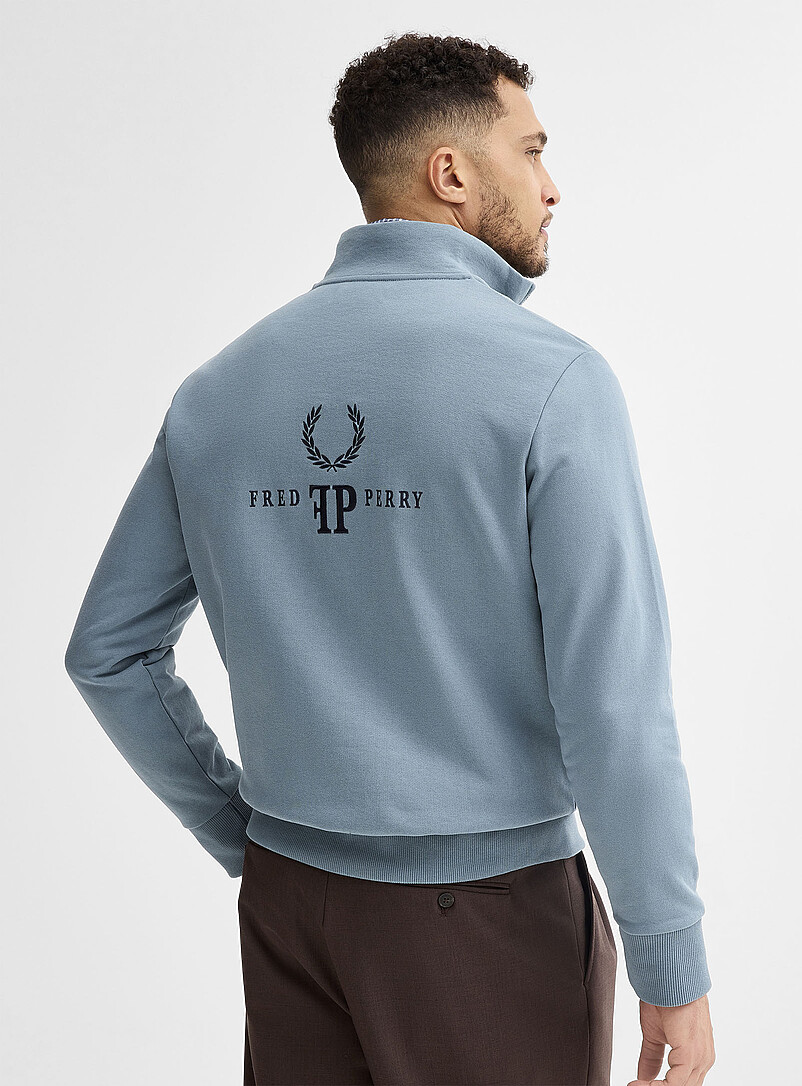 Laurel wreath zipped mock-neck sweatshirt product image 3