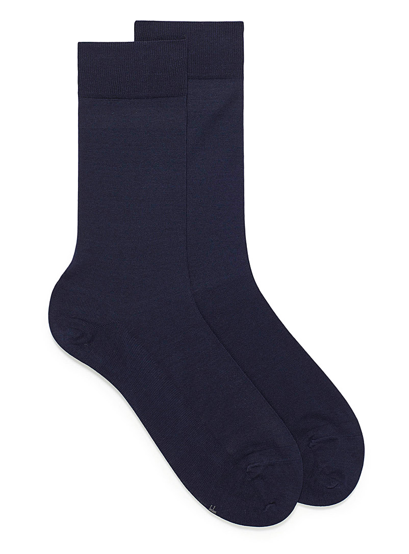 Bleuforêt Marine Blue Excellence lisle socks for men