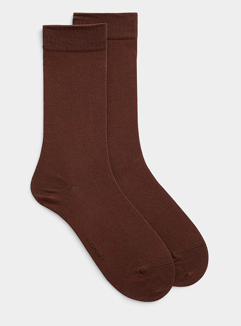 Bleuforêt Dark Brown Seamless Egyptian cotton socks for men