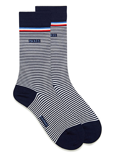 Sailor stripe Paris socks | Bleuforêt | Men's Dress Socks | Le 31 | Simons