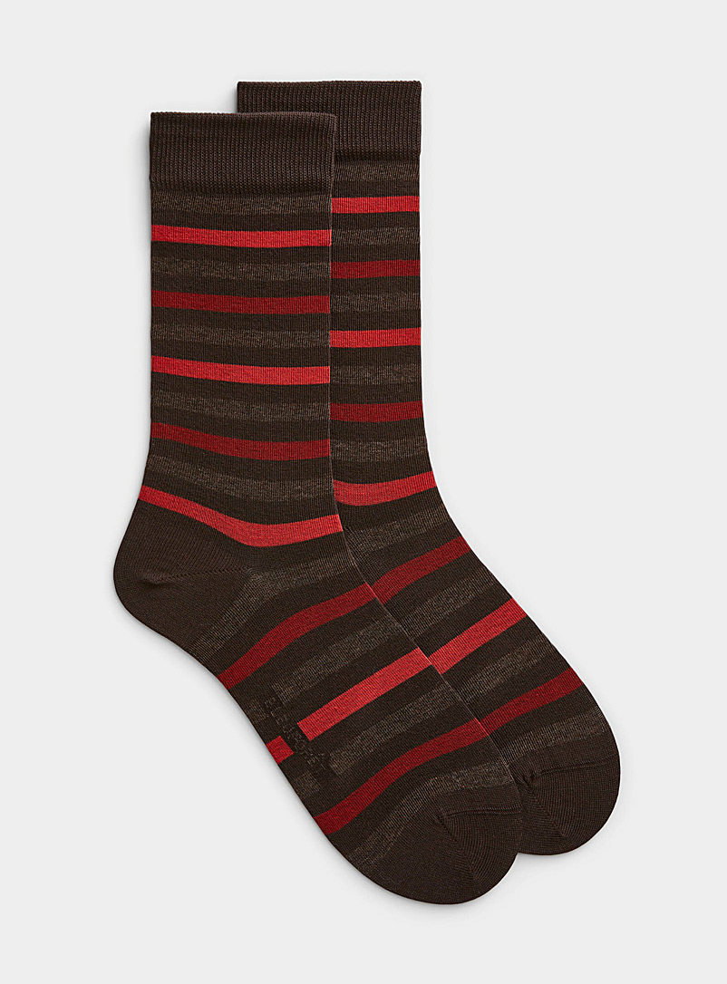 Bleuforêt Assorted brown Colour stripe socks for men
