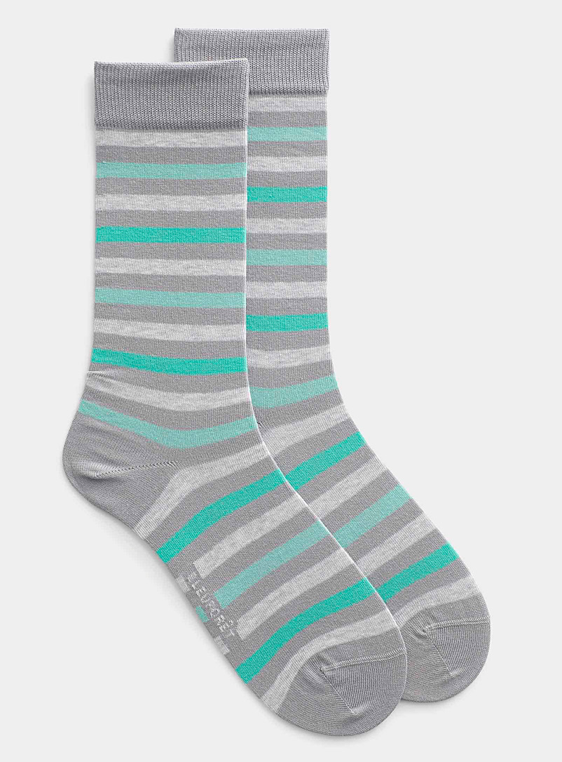 Bleuforêt Sapphire Blue Blue stripe socks for men