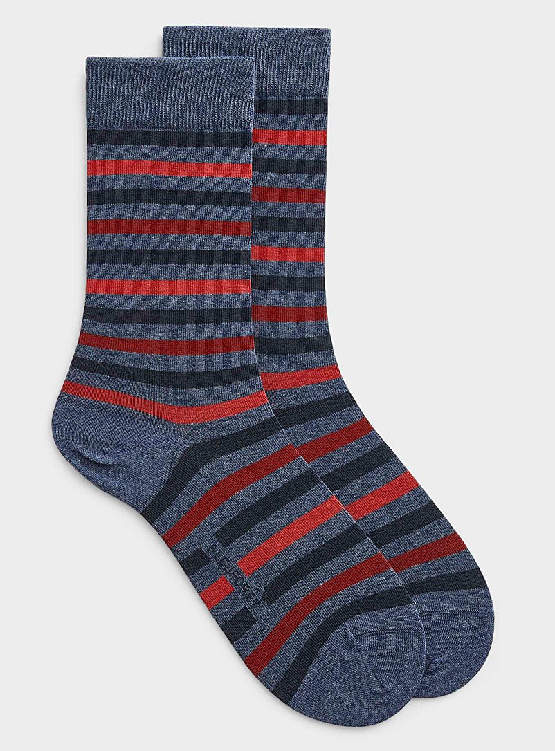 Bleuforêt Assorted Blue stripe socks for men