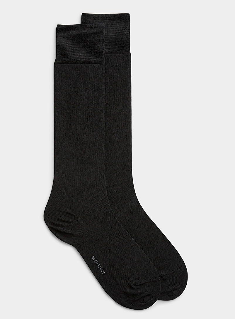 Bleuforêt Black Egyptian cotton dress sock for men