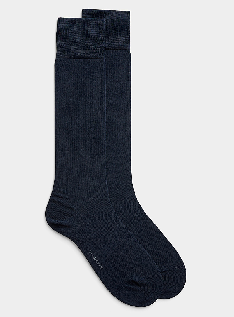 Bleuforêt Marine Blue Egyptian cotton dress sock for men