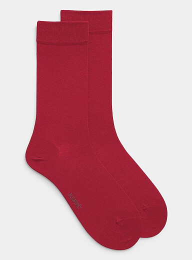 La chaussette habill&eacute;e soie unie
