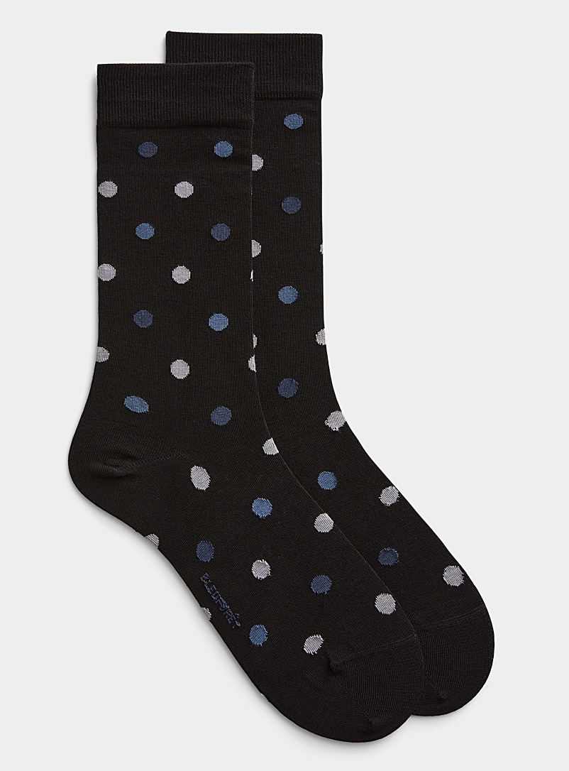 Bleuforêt Patterned Black Colourful dot sock for men