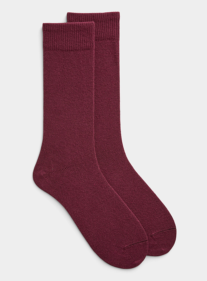 Bleuforêt Patterned Red Touch of wool and cashmere sock for men