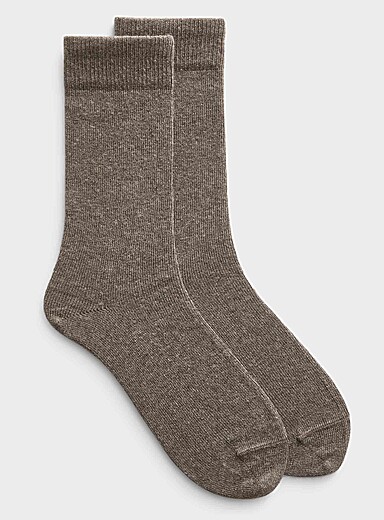 Solid cashmere-blend sock