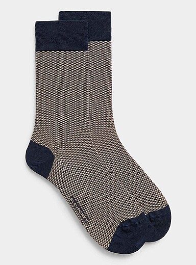 Caviar-weave lisle dress socks