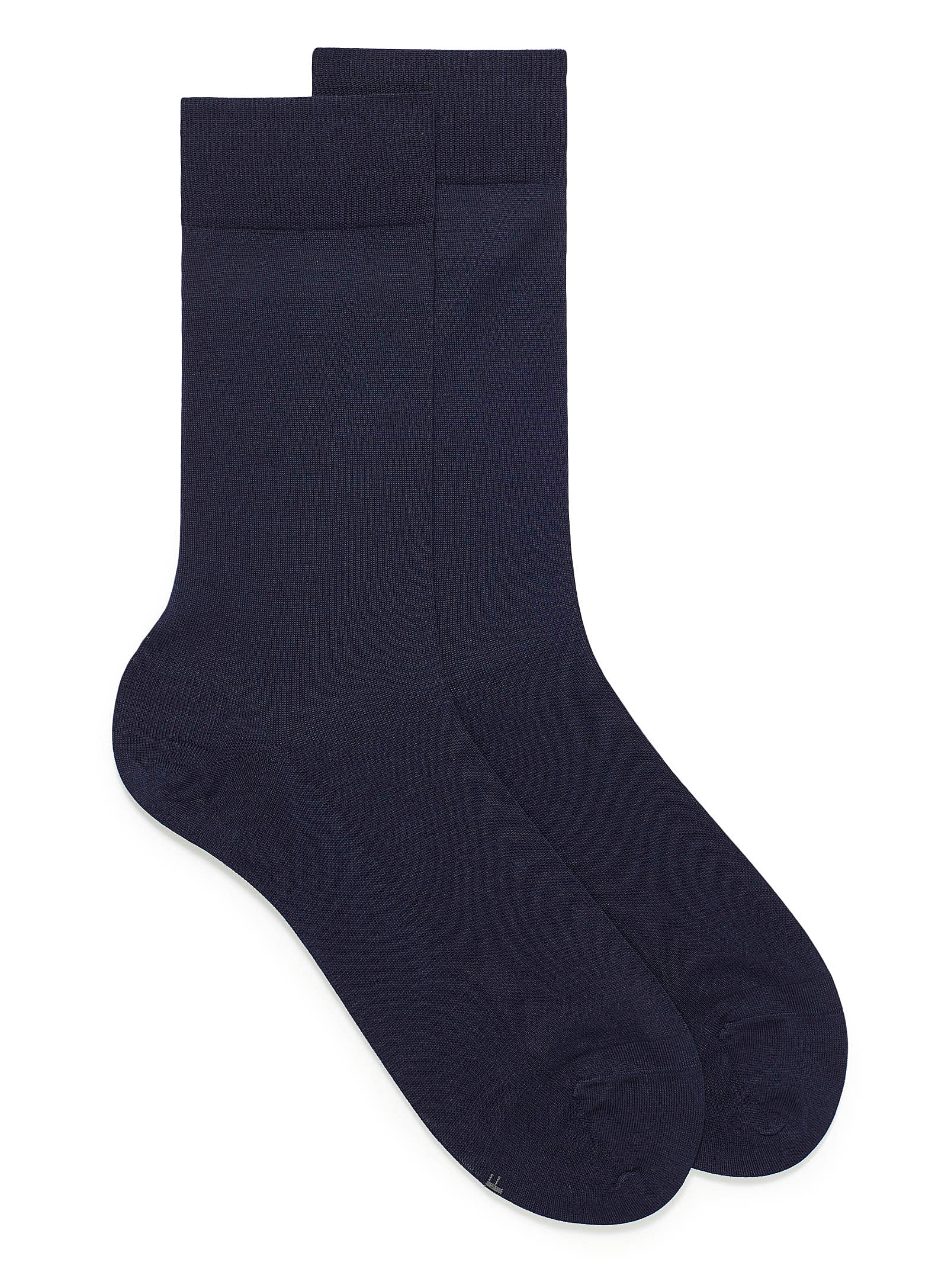 Bleuforêt Excellence Lisle Socks In Marine Blue