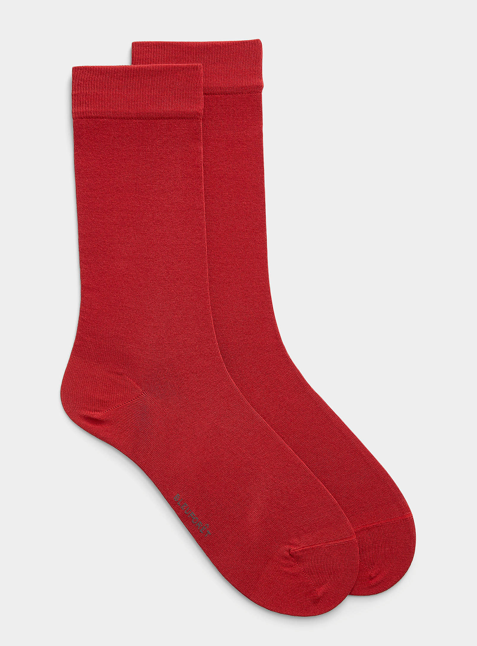 Bleuforêt Seamless Egyptian Cotton Socks In Red
