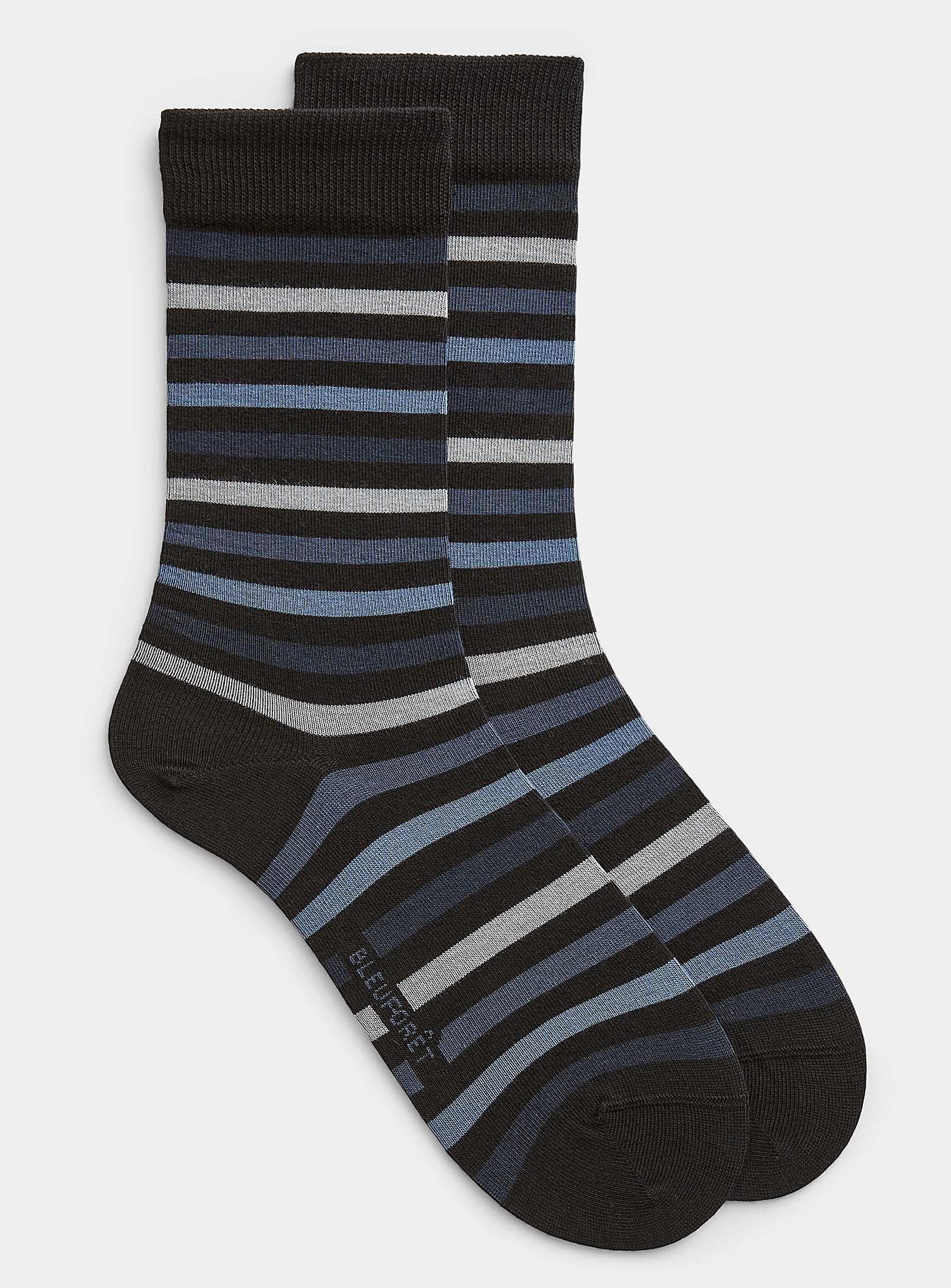 Shop Bleuforêt Colour Stripe Socks In Black