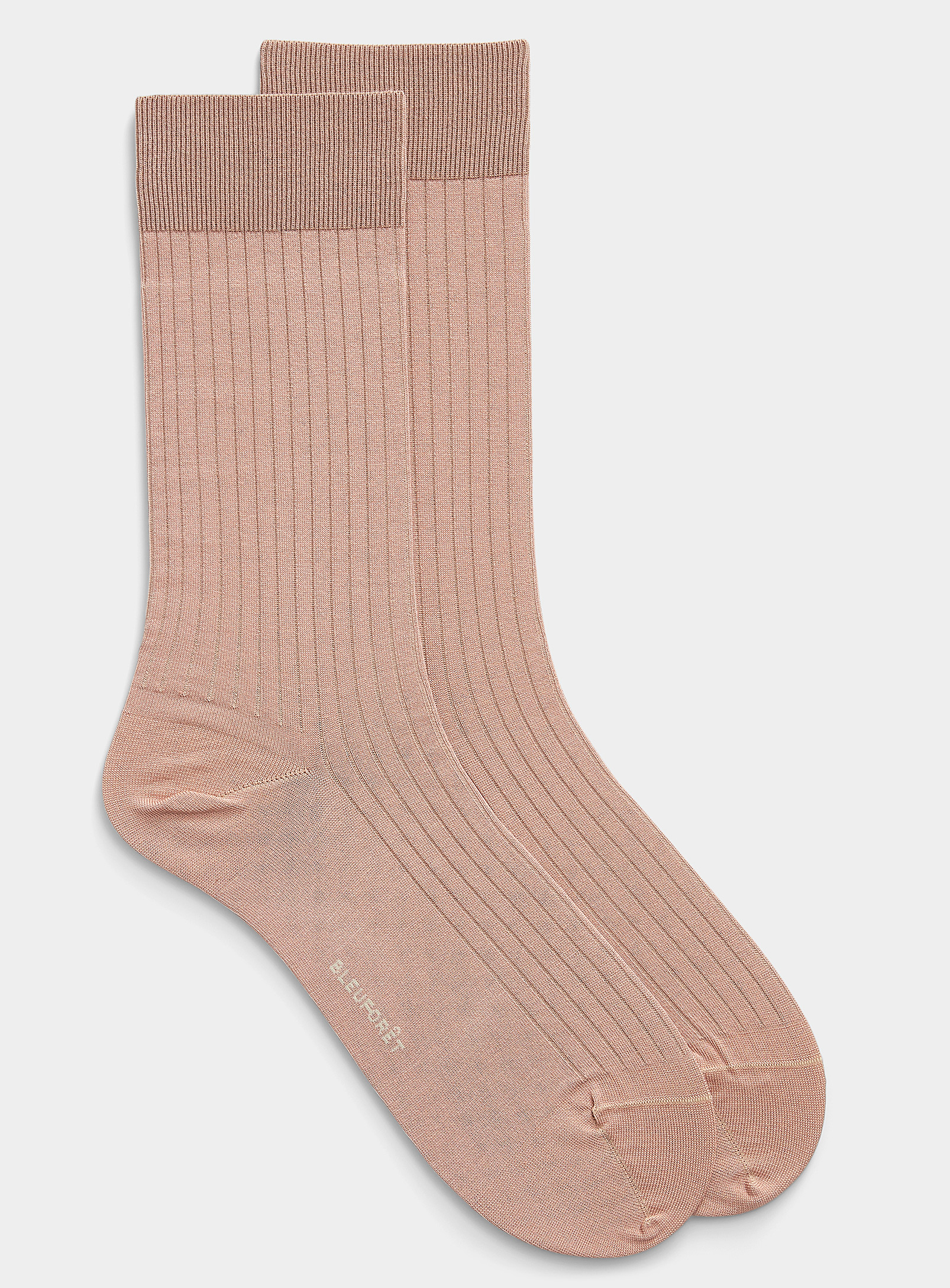 Bleuforêt Solid Lisle Sock In Dusky Pink
