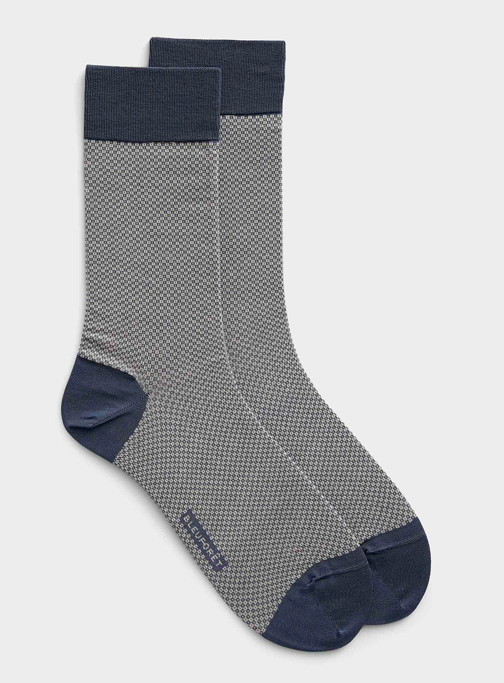 Bleuforêt Bird's Eye Knit Sock In Gray