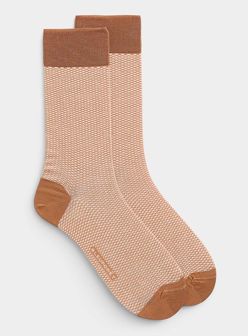 Caviar-Weave Lisle Dress Socks