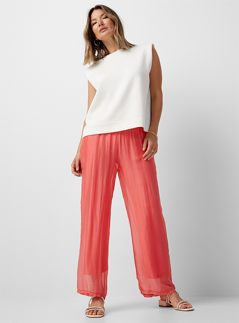 Contemporaine Coral Jersey waist palazzo pant for women