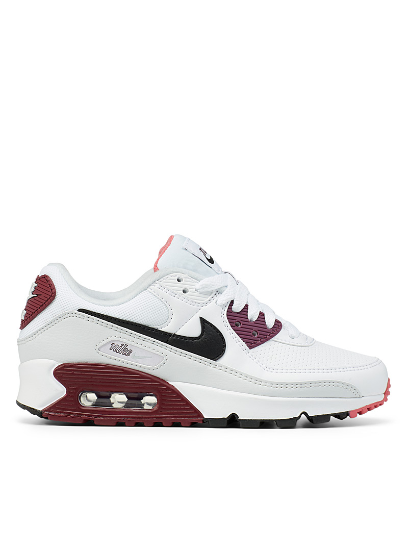 Nike Patterned White Air Max 90 raspberry pink white sneakers Women for women