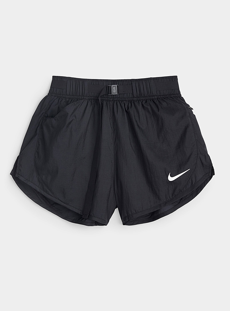 nike woven buckle shorts in white