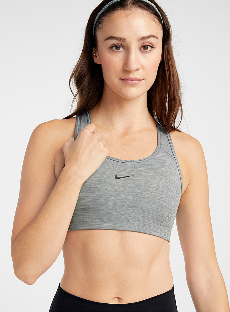 Nike Grey Swoosh racerback bra for women
