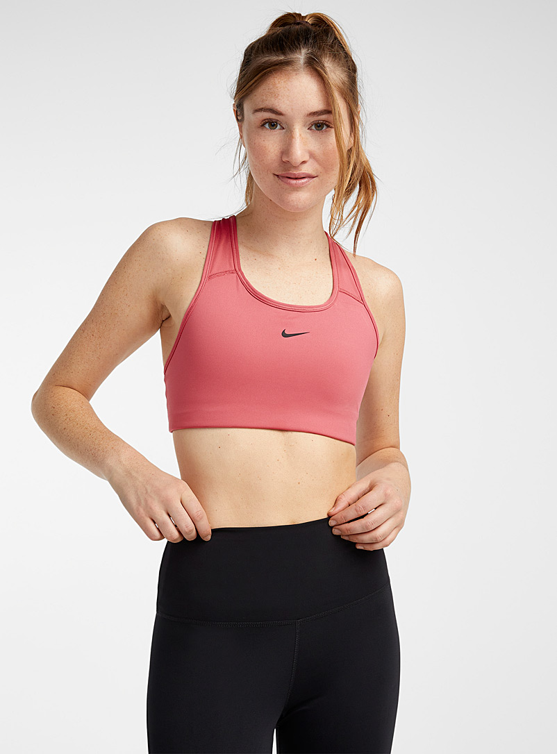 Nike Pink Swoosh racerback bra for women