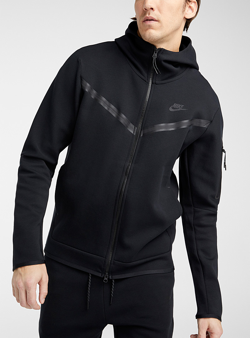 Nike: Le sweat zip capuchon Tech Fleece Noir pour homme