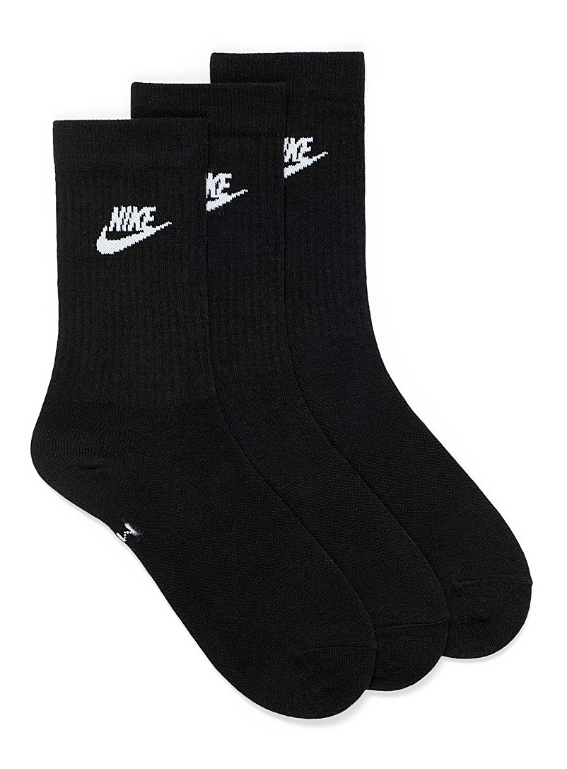 Nike Black Everyday Essential socks 3-pack for men
