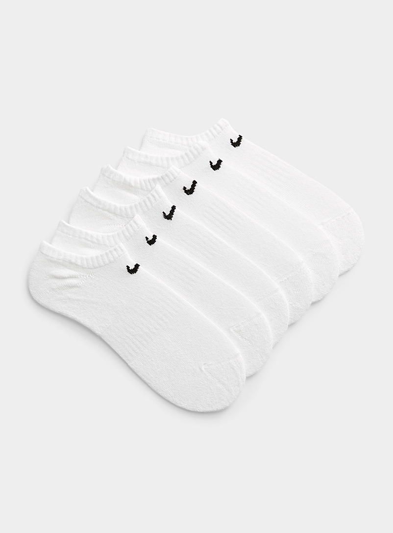 Nike White Everyday ped socks 6-pack for men