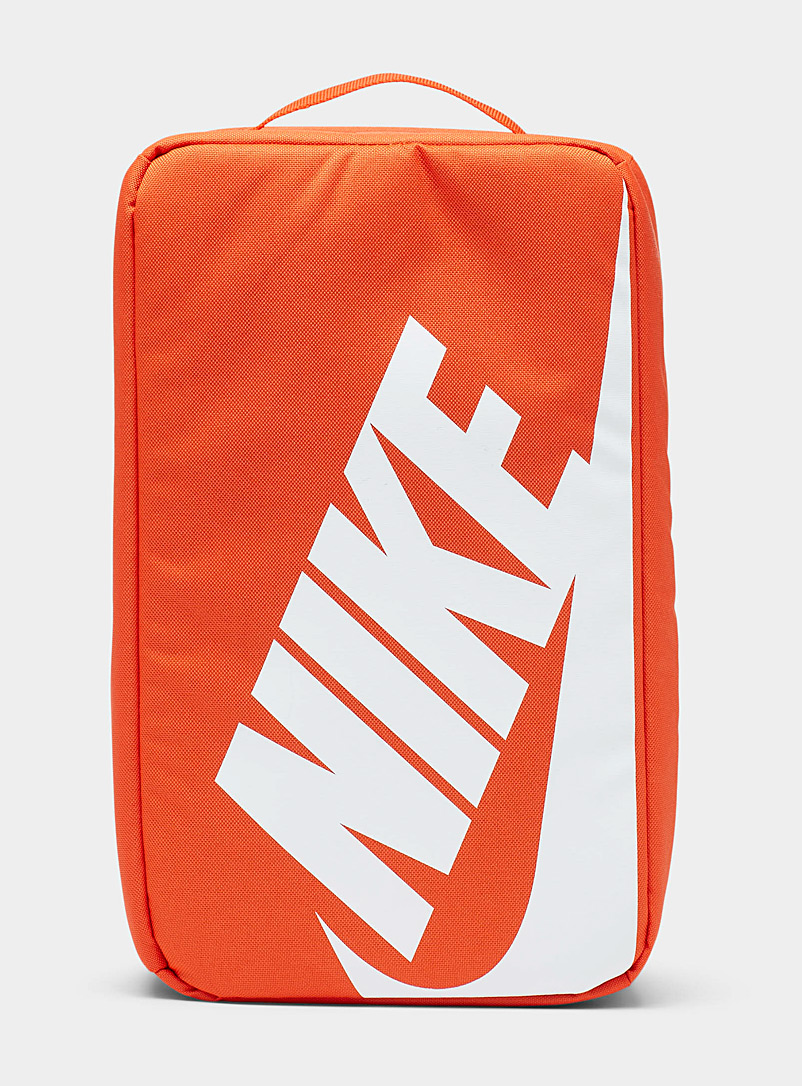 Nike Red Oversized Swoosh shoe bag for men