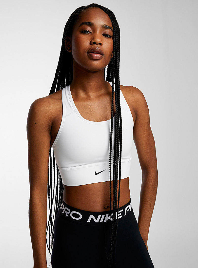 Nike White Racerback high neck bra for women