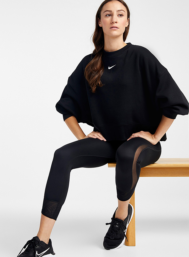 Nike: Le legging 7/8 accents filet Noir pour femme