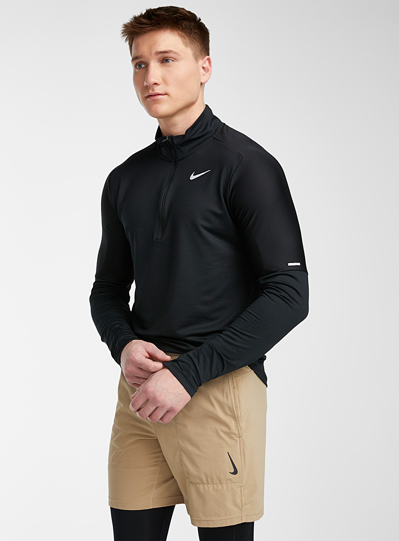 Nike Black Dri-FIT half-zip running top for men