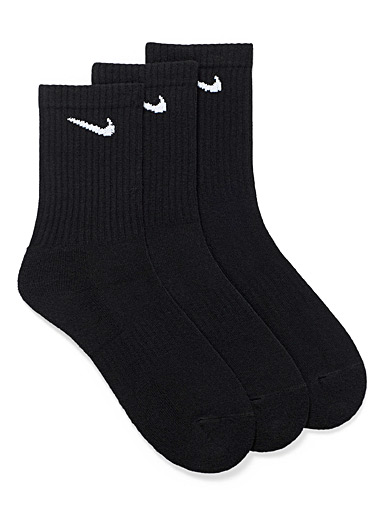 Nike: Les chaussettes athl&eacute;tiques Everyday Ensemble de 3 Noir pour homme