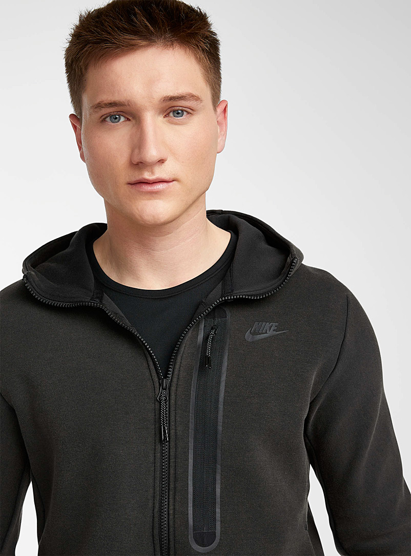 Nike: Le sweat zip capuchon effet délavé Tech Fleece Noir pour homme