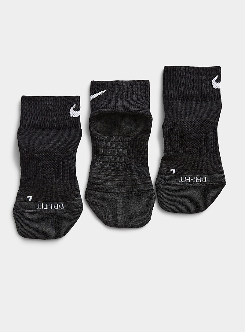 Nike Black Everyday Max athletic socks 3-pack for men
