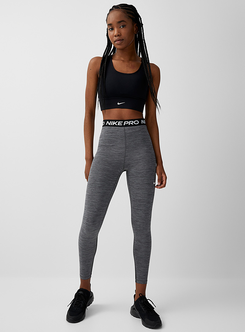 Nike Charcoal Nike Pro 365 mesh insert 7/8 legging for women