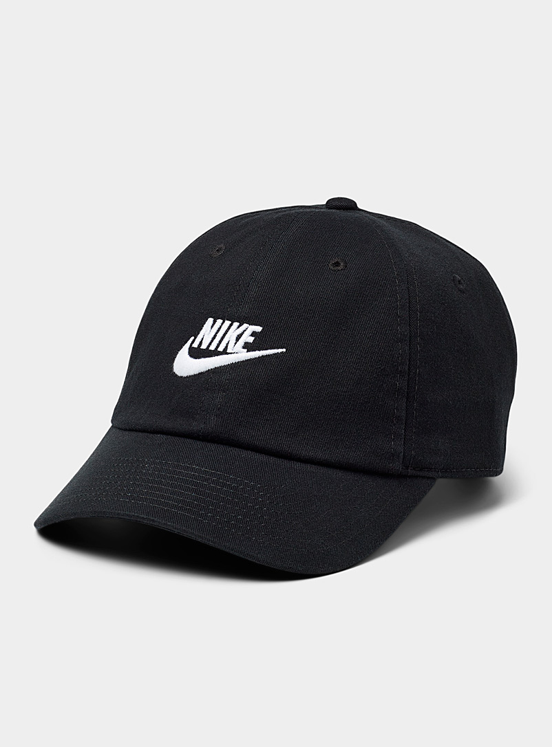 Nike Black Embroidered-logo dad cap for women