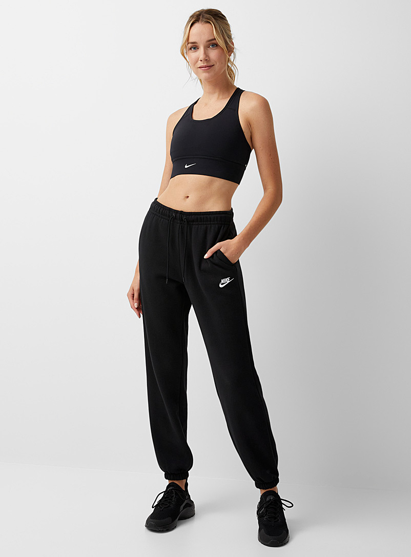 Nike Black Swoosh fleece jogger for women