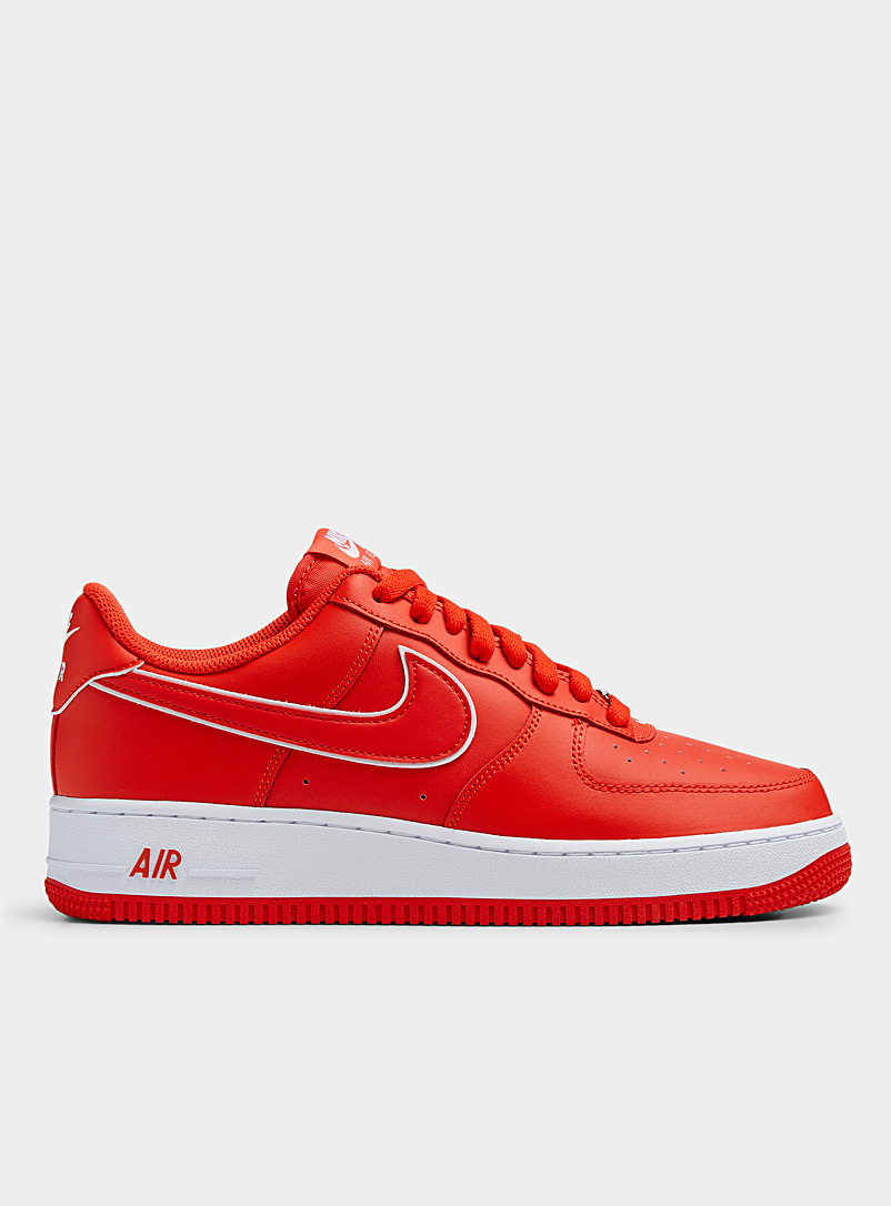 Nike Red White and Picante Red Air Force 1 '07 sneakers Men for men