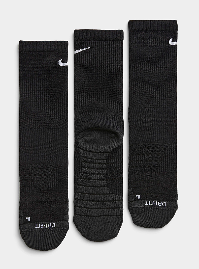 Nike Black Everyday Max padded ankle socks Set of 3 for men