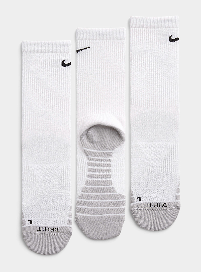Nike White Everyday Max padded crew socks Set of 3 for men